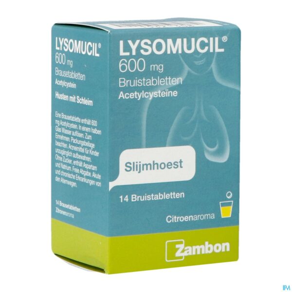 Packshot Lysomucil 600 Comp Eff 14 X 600mg Packshot Lysomucil 600 Comp Eff 14 X 600mg