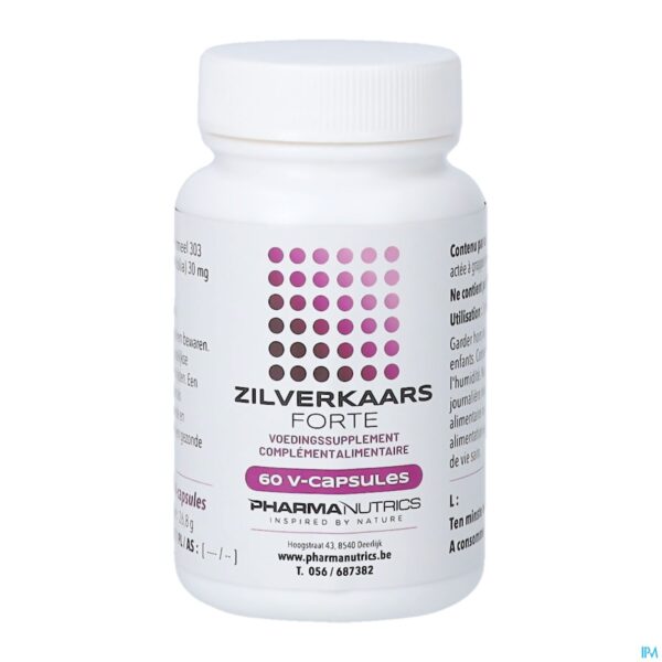 Packshot Zilverkaars Forte V-caps 60 Pharmanutrics