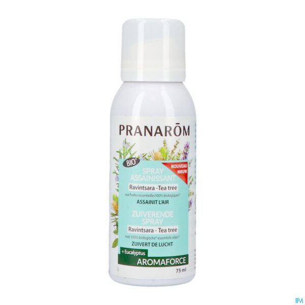 Packshot Pranarom Aromaforce Zuiv.spray Ravin.eucal.bio75ml
