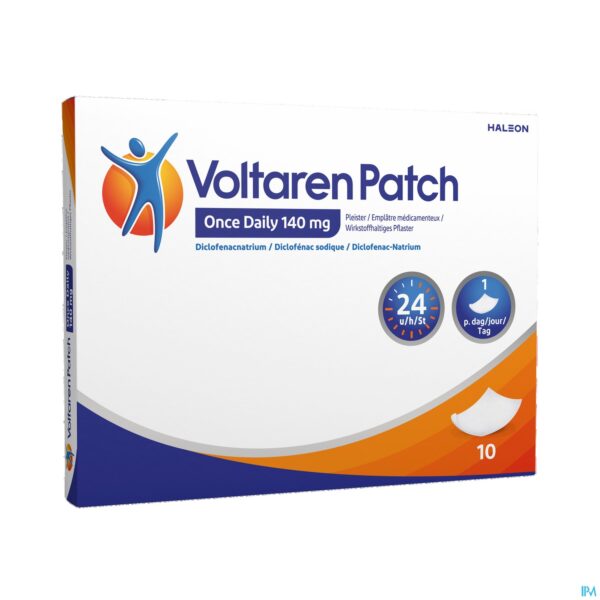 Packshot Voltaren Patch 140mg Once Daily Pleister 10