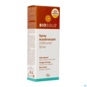 Packshot Biosolis Zelfbruiner Spray 100ml+25ml Grat.