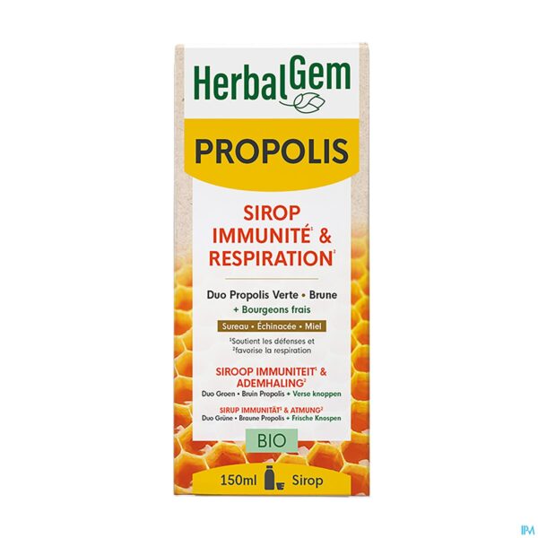 Packshot Herbalgem Propolis Siroop 150ml Packshot Herbalgem Propolis Siroop 150ml