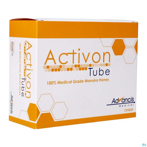 Packshot Activon Tube-honey Tube 12x25g