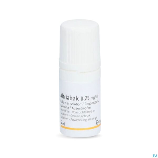 Productshot Altriabak 0,25mg/ml Oogdruppels Fl 5ml