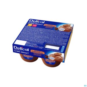 Packshot Delical Creme Dessert La Floridine Chocolade4x125g