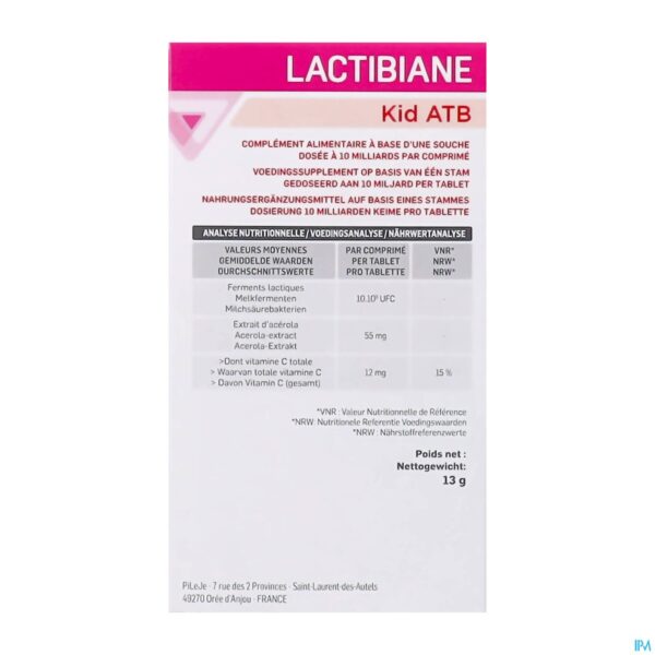 Packshot Lactibiane Kid Atb Kauwtabl 10