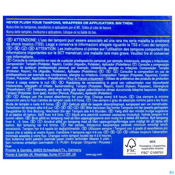 Packshot Tampax Compak Regular Tampons 24