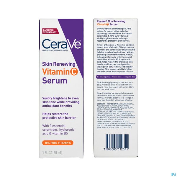 Packshot CERAVE SKIN RENEWING VITAMIN C SERUM 30