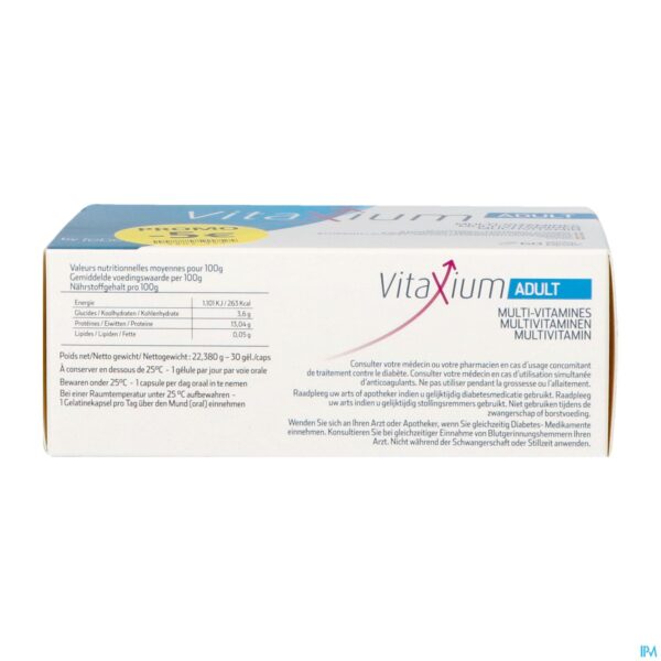 Packshot Vitaxium Adult Multi Vitamines Caps 60 Promo -5€