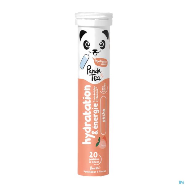 Packshot Panda Tea Hydratation Perzik Bruistabl 20