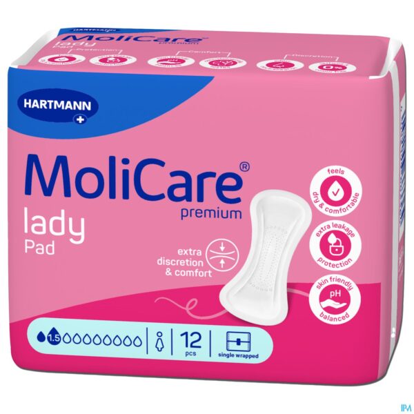 Packshot Molicare Premium Lady Pad 1,5d 12 1680360