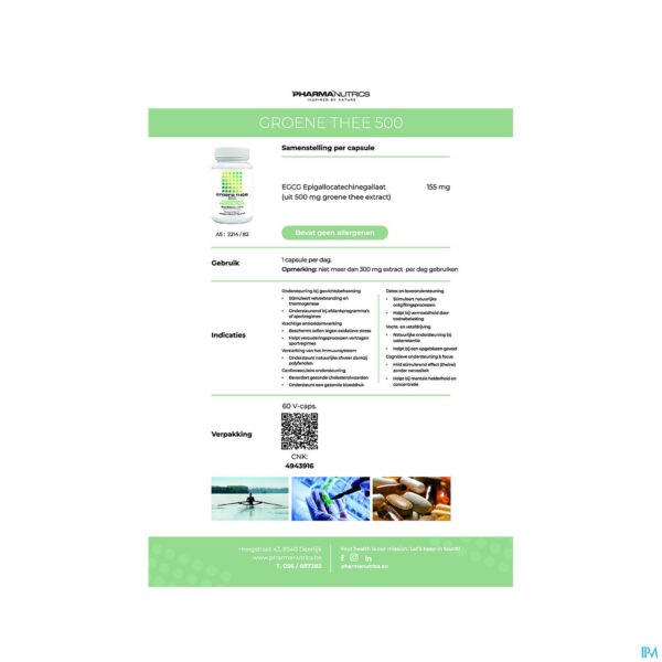 Lifestyle_image Groene Thee 500 V-caps 60 Pharmanutrics