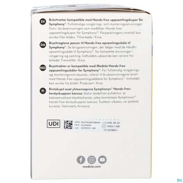 Packshot Medela Hands-free Borstschild Symphony M 24mm 2