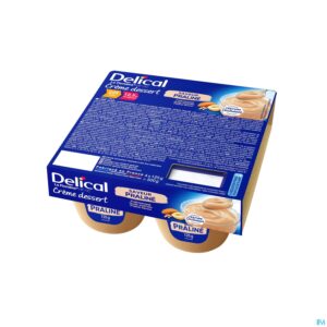 Packshot Delical Creme Dessert La Floridine Praline 4x125g