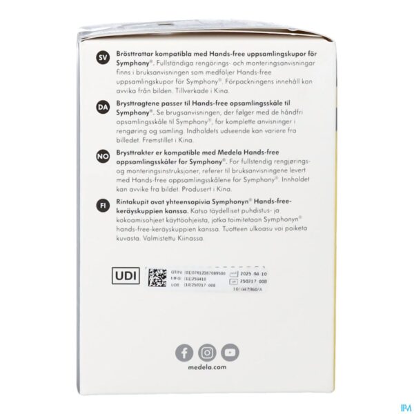 Packshot Medela Hands-free Borstschild Symphony M 24mm 2