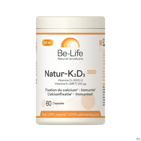 Productshot NATUR-K2D3 3000 BE LIFE 60 CAPS Productshot NATUR-K2D3 3000 BE LIFE 60 CAPS