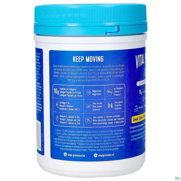 Packshot Vital Proteins Active Citroen 357g