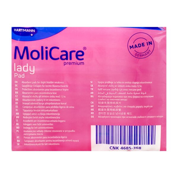 Packshot Molicare Premium Lady Pad 1,5d 12 1680360