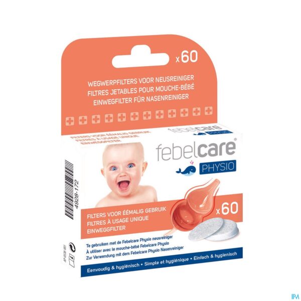 Packshot Febelcare Physio 60 Filters Neusreiniger Baby