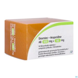 Packshot Diosmine+hesperidine Ab 450mg+50mg Filmomh Tabl 90
