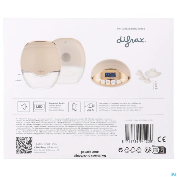 Packshot Difrax Hands-free Borstkolf