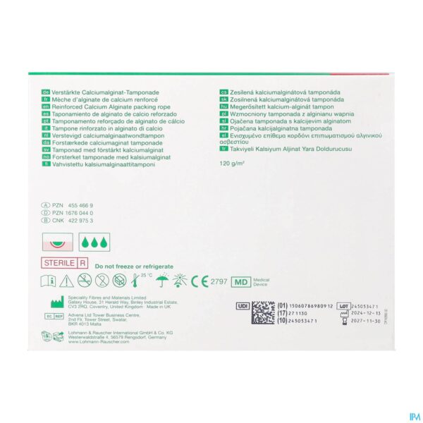 Packshot Suprasorb A Pro Calcium Algin. Wiek 2x45cm 5 33935