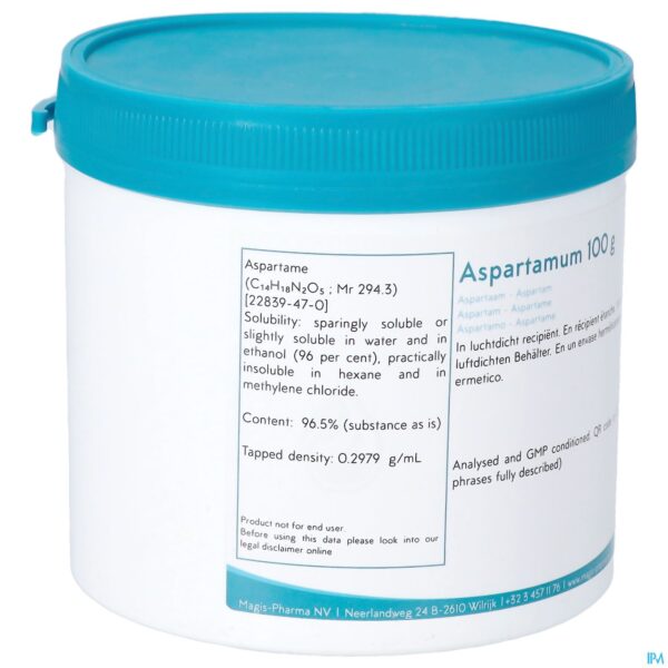 Packshot Aspartame 100g Magis