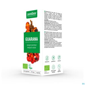Packshot Purasana Vegan Guarana Bio Caps 120x300mg
