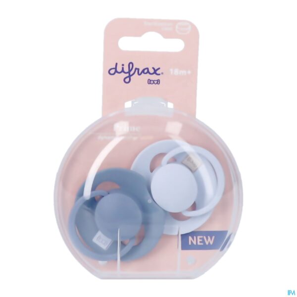 Packshot Difrax Dynamic Fopspeen 18m+ Prime Baby Blue/blue2