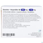 Packshot Diosmine+hesperidine Ab 900mg+100mg Filmomh Tabl60