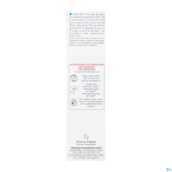 Packshot Avene Hydrance Spf30 Creme 40ml