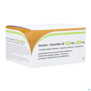 Packshot Diosmine+hesperidine Ab 450mg+50mg Filmomh Tabl120