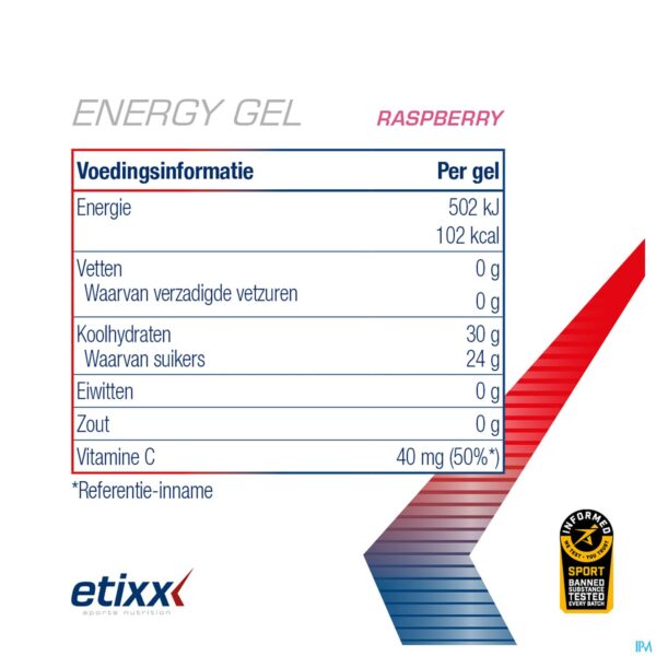Lifestyle_image Etixx Energy Gel Raspberry 12x40ml