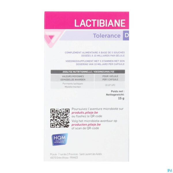 Packshot Lactibiane Tolerance D Caps 30