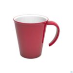 Productshot Culinar Beker Groot Handvat Rood/wit 350ml