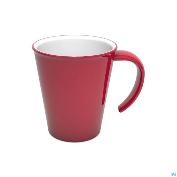 Productshot Culinar Beker Groot Handvat Rood/wit 350ml