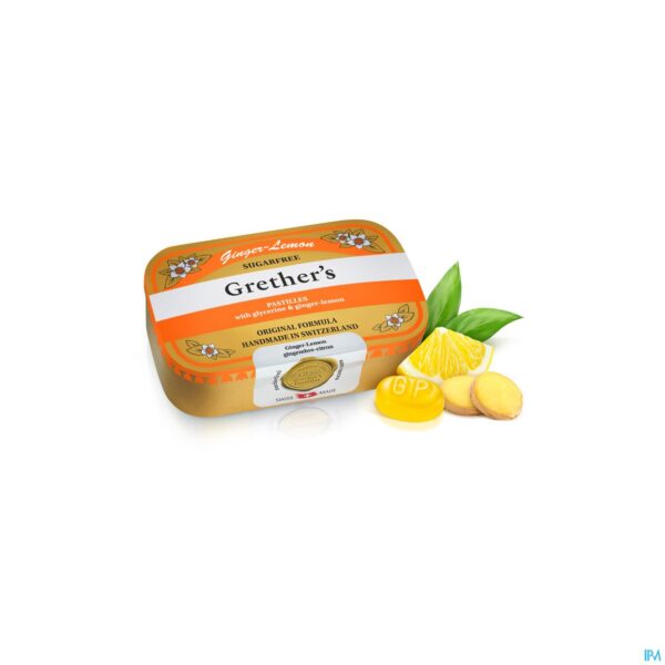 Lifestyle_image Grether's Suikervrij Pastilles Gember-citroen 110g