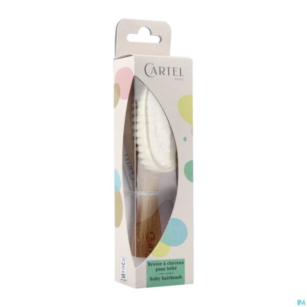 Packshot Cartel Baby Haarborstel Natuurlijk Hout Asia