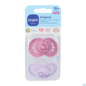 Packshot Mam Fopspeen Original Pure Siliconen 16m+ Meisje