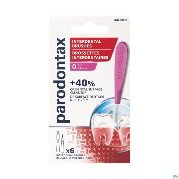Packshot Parodontax Interdental Brushes 0,4mm 6