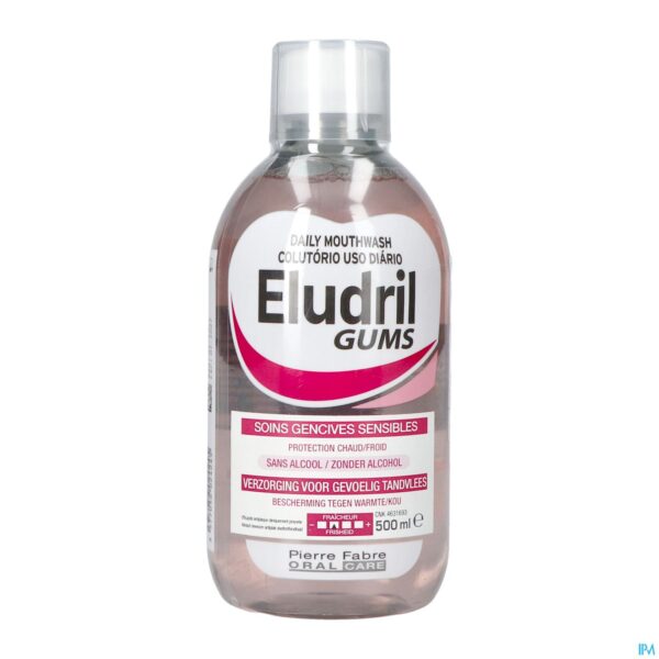 Packshot Eludril Gums Gevoelige Tandvlees 500ml