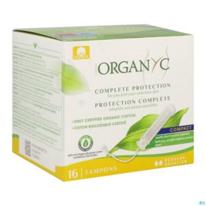 Packshot Organyc Tampon Compact Regular Bio Katoen 16