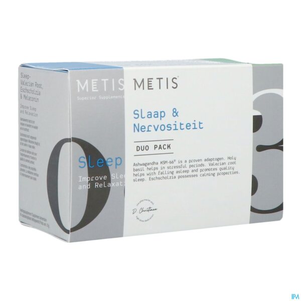 Packshot Metis Slaap & Nervositeit Duo V-caps 40x2