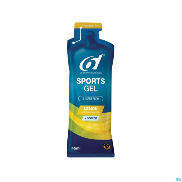 Packshot 6d Sports Gel Lemon 6x45ml