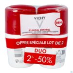 Packshot Vichy Deo V Roll 96h Clinical Ctrl Duo 50ml 2e-50%
