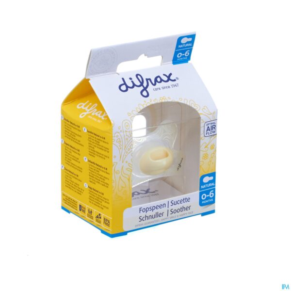 Packshot Difrax Fopspeen Natural 0-6m