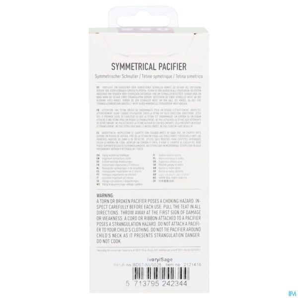 Packshot Bibs 1 Fopspeen Symmetric Duo Sage/ivory