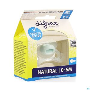 Packshot Difrax Fopspeen Natural 0-6m