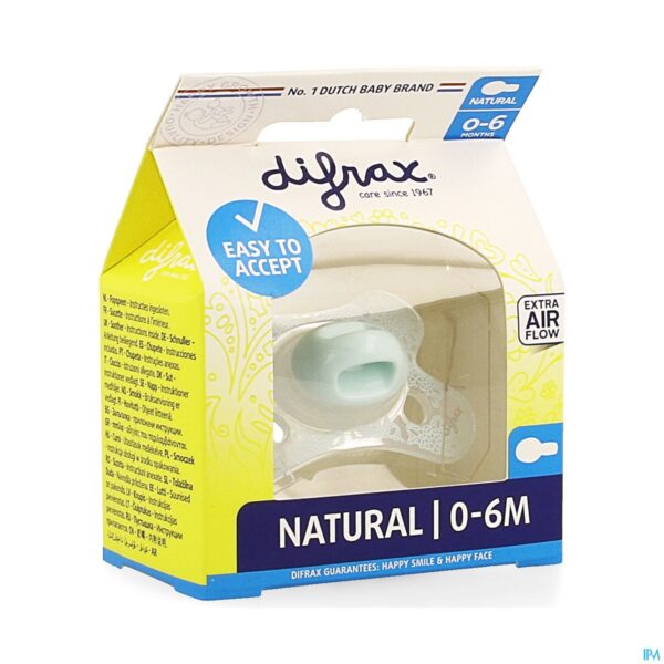 Packshot Difrax Fopspeen Natural 0-6m Packshot Difrax Fopspeen Natural 0-6m