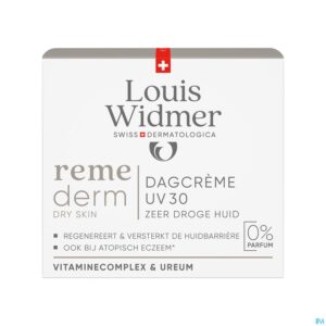 Packshot Widmer Remederm Dagcreme Uv30 N/parf Pot 50ml